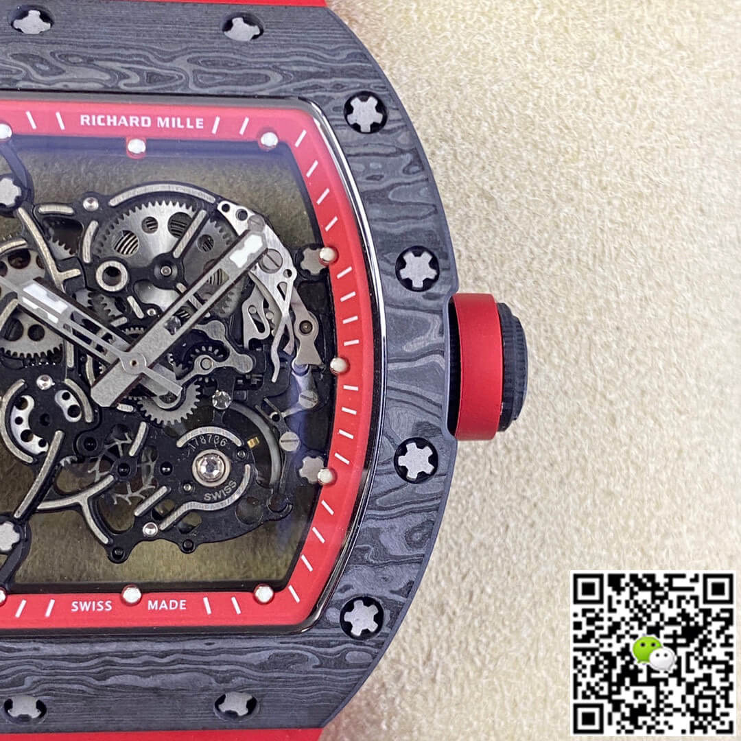 Richard Mille RM055 NTPT BBR Factory Carbon Fiber Red Strap
