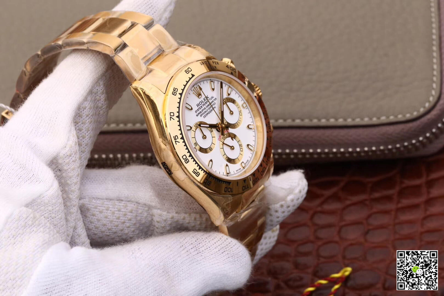 Rolex Daytona Cosmograph M116508-0001 JH Factory Yellow Gold White Dial