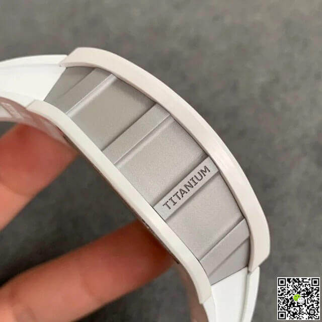 Richard Mille RM-011 KV Factory White Ceramic Rubber Strap