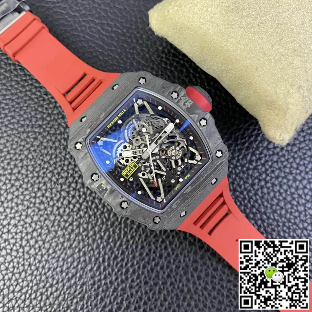 Richard Mille RM35-02 T+ Factory Carbon Fiber Red Rubber Strap