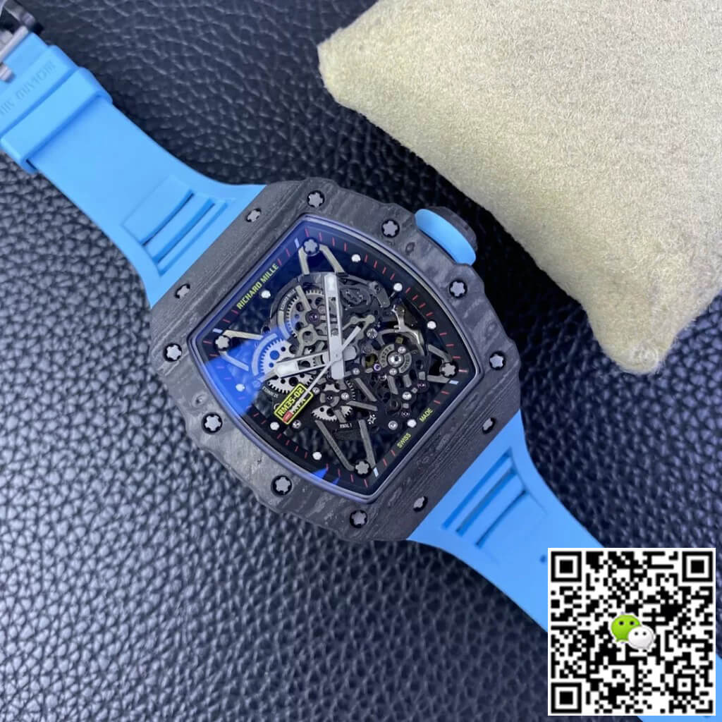 Richard Mille RM35-02 T+ Factory Carbon Fiber Case Blue Strap