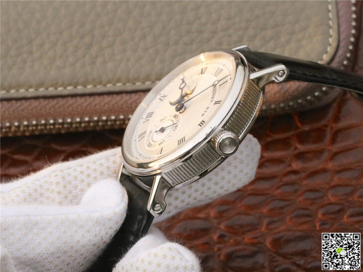 Breguet Classique Moonphase 4396 Stainless Steel White Dial