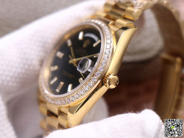 Rolex Day-Date M228348RBR-0001 EW Factory Yellow Gold Black Dial