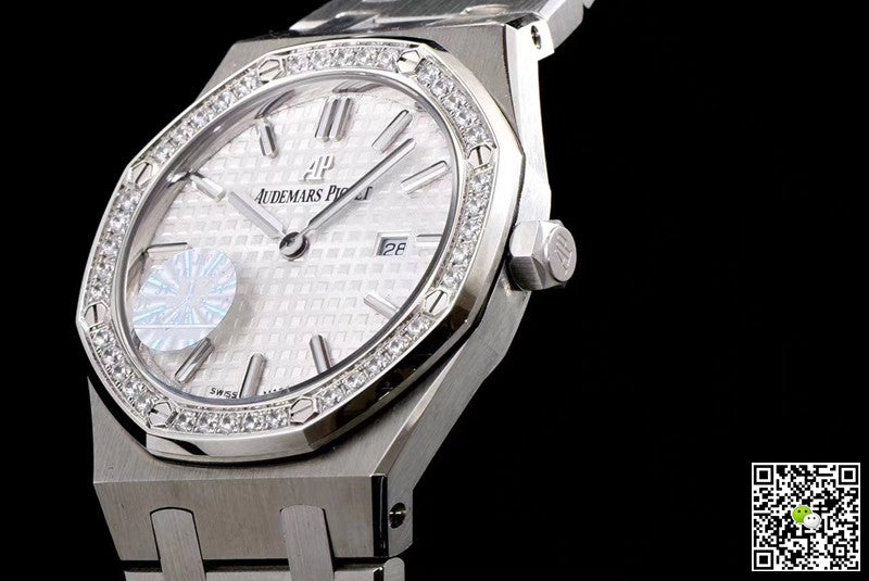 Audemars Piguet Royal Oak Quartz 67651ST.ZZ.1261ST.01 JF Factory White Dial