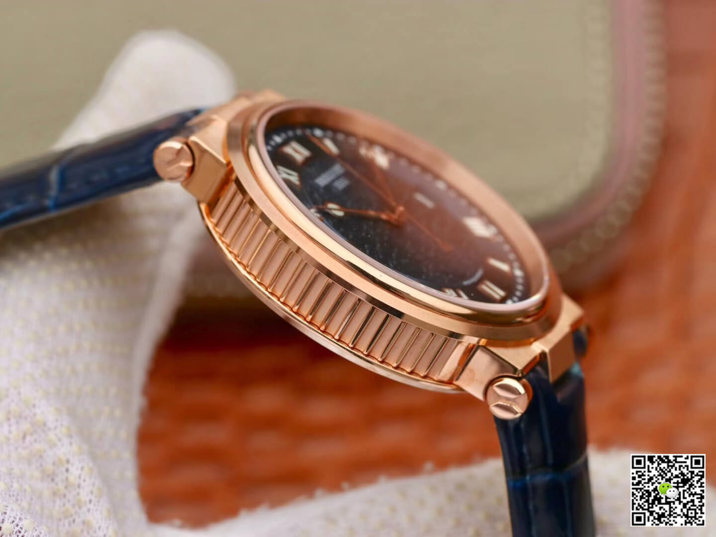 Breguet Marine 5517 V9 Factory Rose Gold Blue Dial