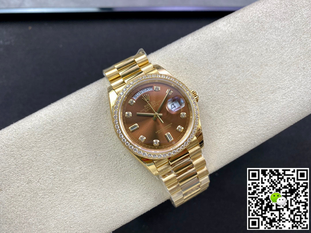 Rolex Day Date M128348RBR-0005 EW Factory Brown Dial