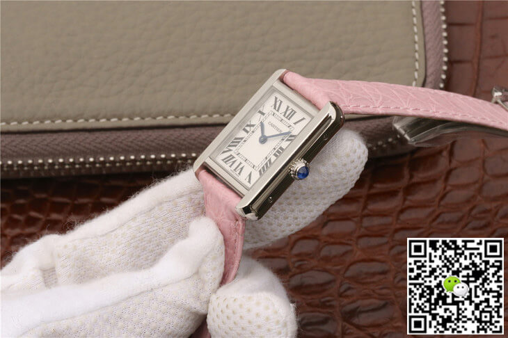 Cartier Tank Ladies Stainless Steel White Dial