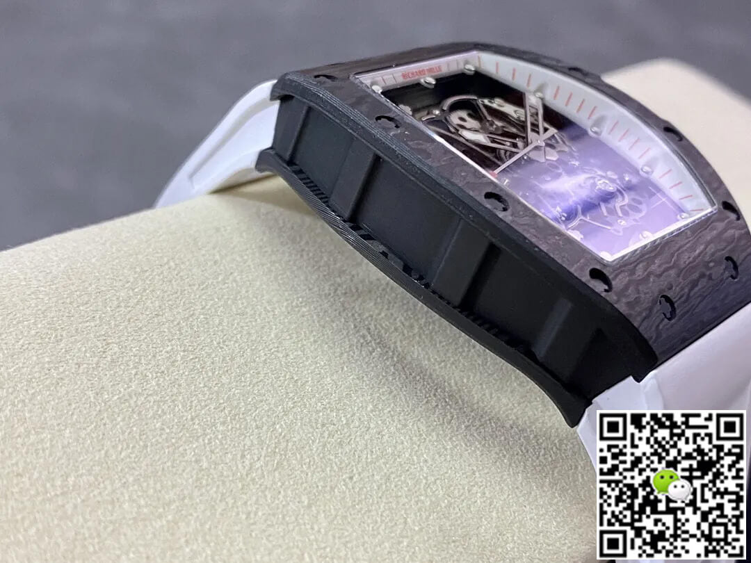 Richard Mille RM-055 BBR Factory Carbon Fiber White Strap