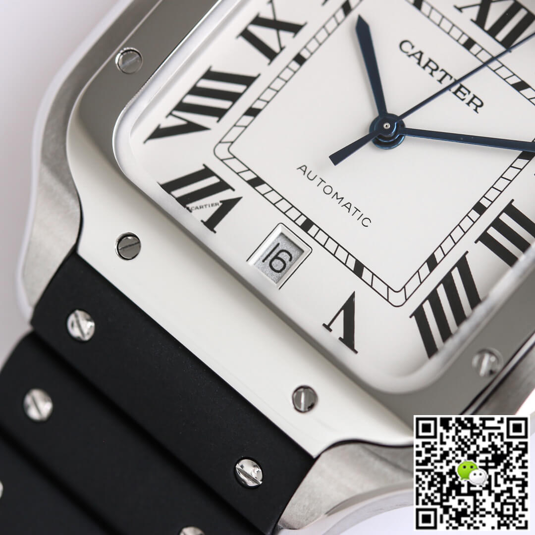 Cartier Santos WSSA0018 GF Factory V2 Rubber Strap White Dial
