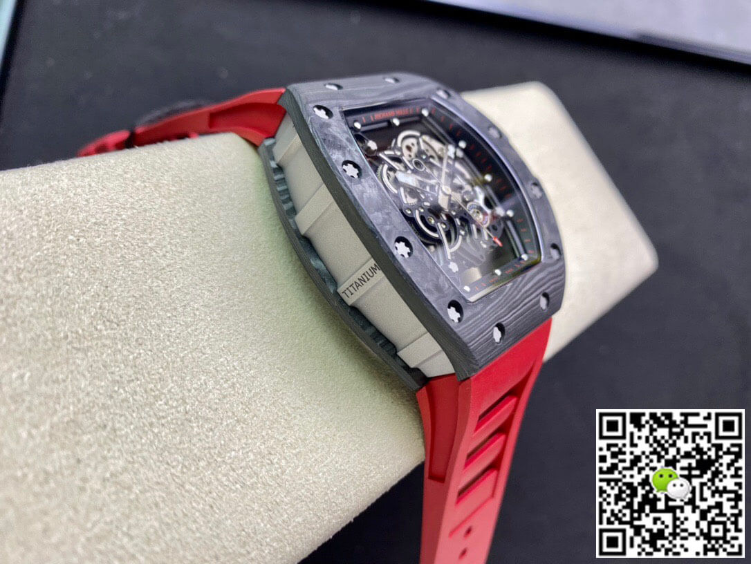 Richard Mille RM055 KV Factory V2 Carbon Fiber Red Strap