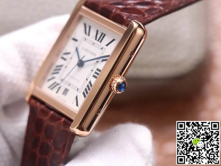 Cartier Tank W5200026 V9 Factory Rose Gold White Dial