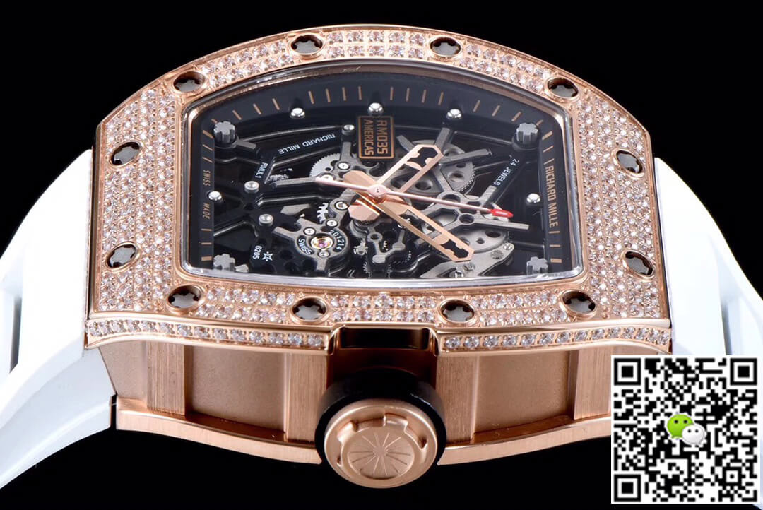 Richard Mille RM035 Americas KV Factory Rose Gold Diamond Case