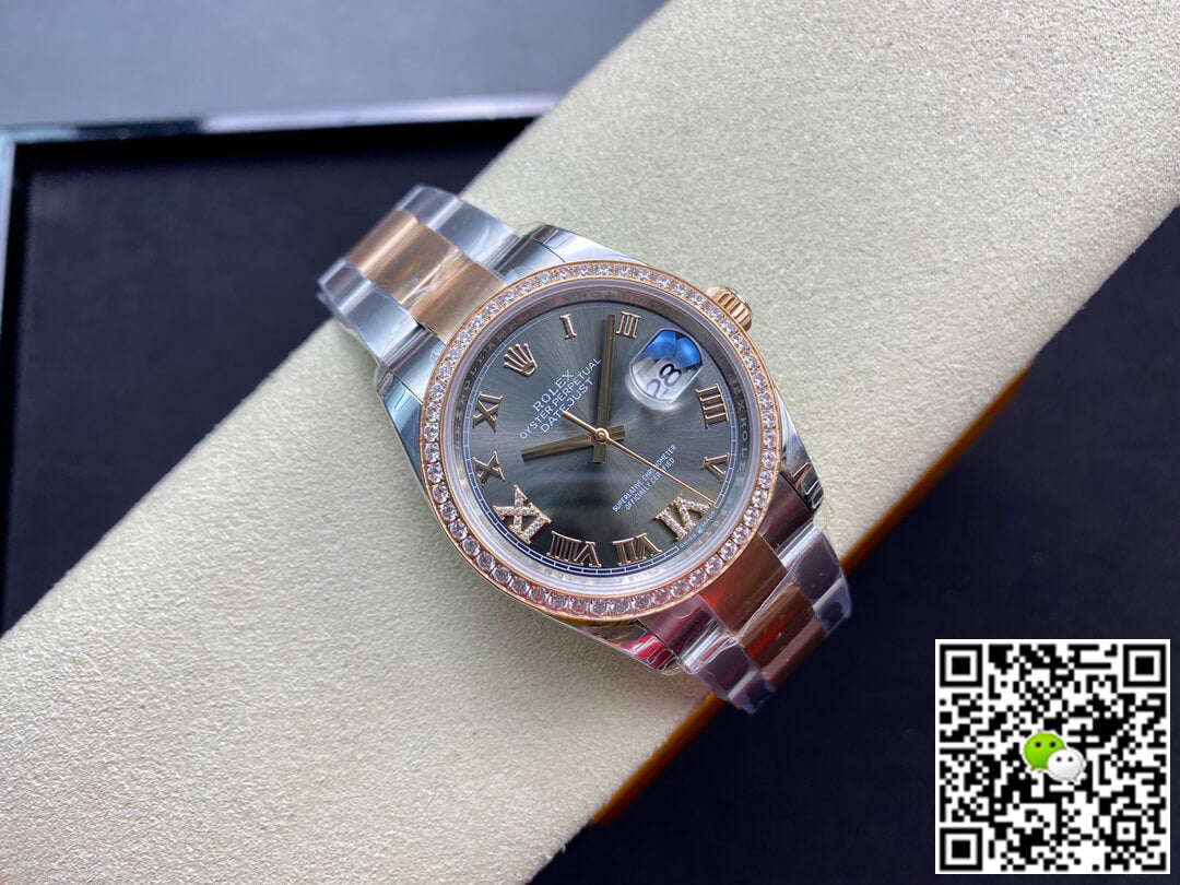Rolex Datejust M126281RBR-0012 EW Factory Diamond-set Bezel