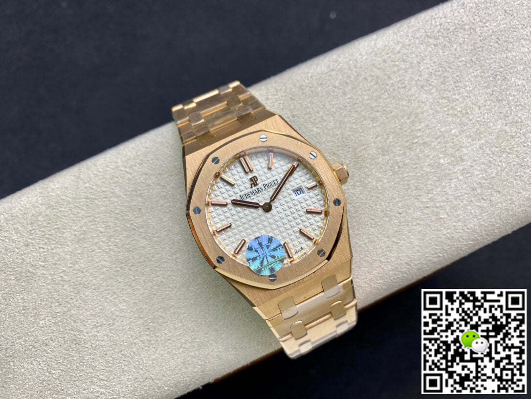 Audemars Piguet Royal Oak Quartz 67650OR.OO.1261OR.01 JF Factory White Dial