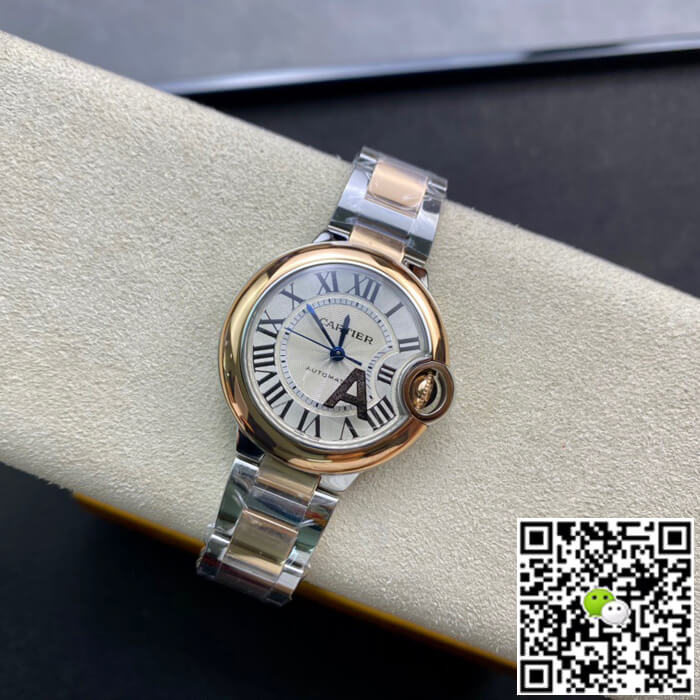 Ballon Bleu De Cartier W2BB0023 33MM V6 Factory Silver Dial