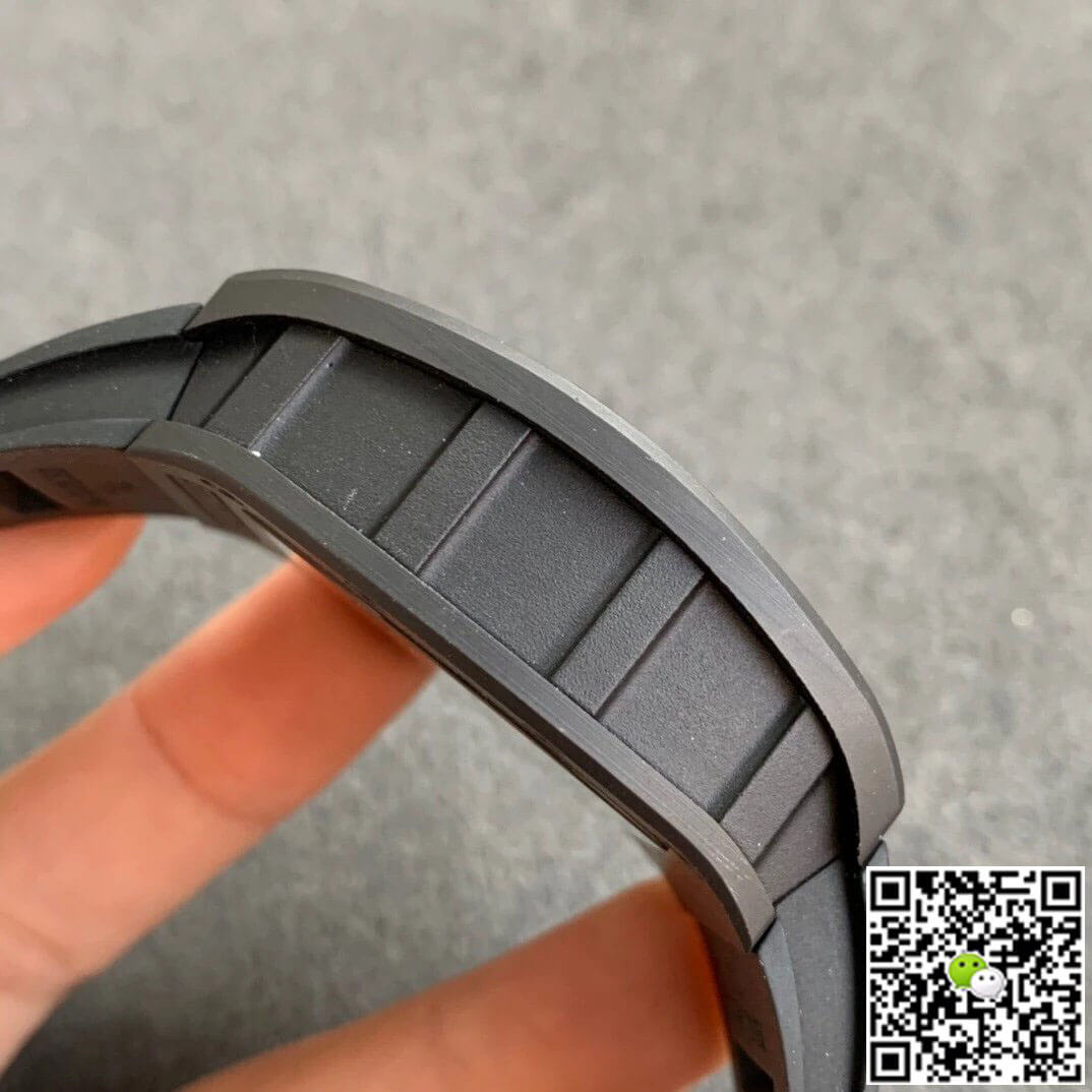 Richard Mille RM055 KV Factory V2 Black Ceramic Rubber Strap