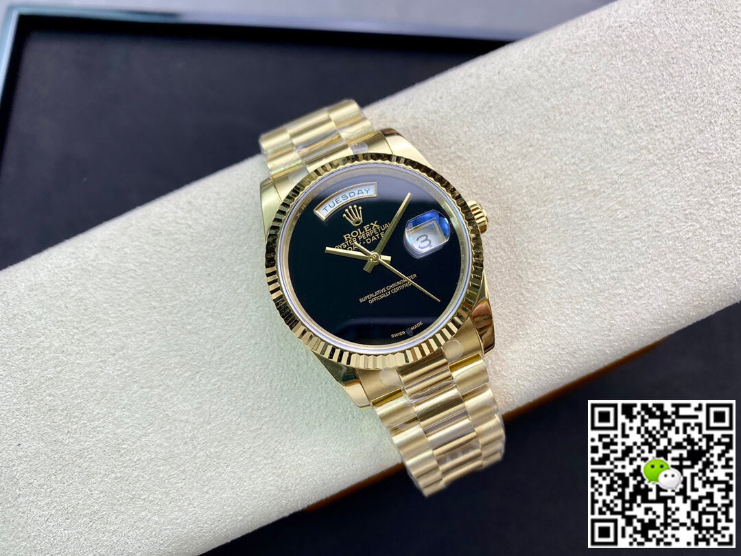 Rolex Day Date 36MM BP Factory Double Calendar Black Dial