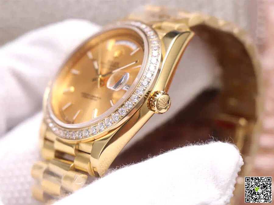 Rolex Day-Date M228348RBR-0008 EW Factory Champagne Dial