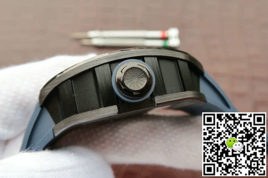 Richard Mille RM055 KV Factory Dark Blue Rubber Strap