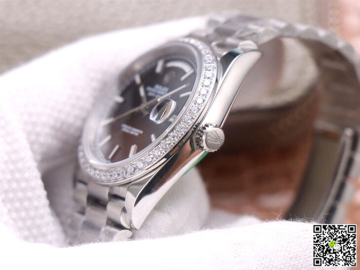 Rolex Day-Date M228349RBR-0002 EW Factory Black Dial