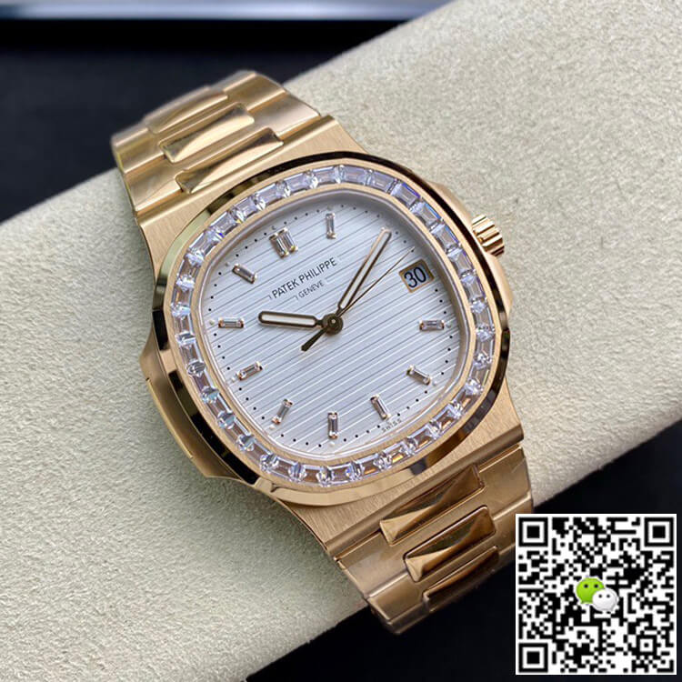 Patek Philippe Nautilus PPF Factory Rose Gold White Dial