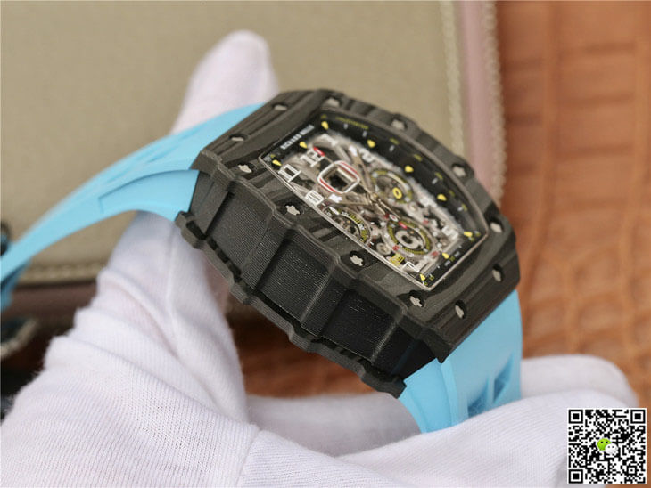 Richard Mille RM11-03 KV Factory Carbon Fiber Blue Strap