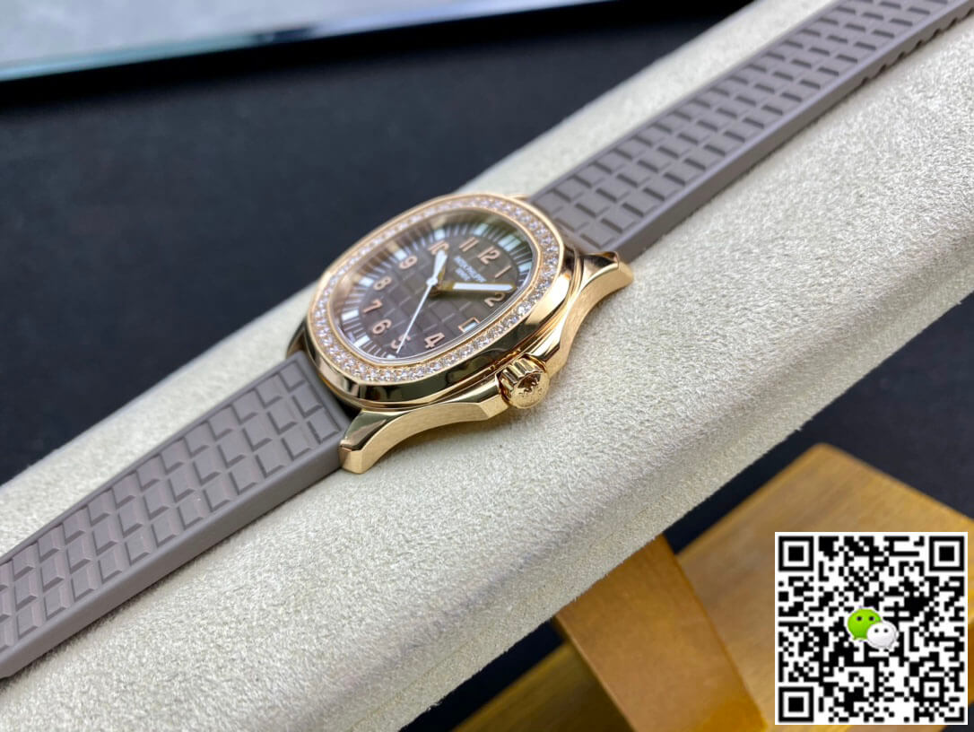 Patek Philippe Aquanaut Quartz Ladies 5067A PPF Factory Rose Gold Diamond-set Bezel