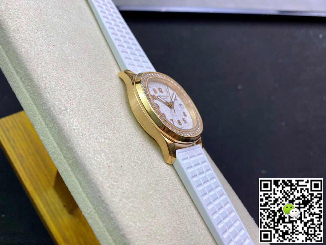 Patek Philippe Aquanaut 5067A Quartz Ladies PPF Factory Yellow Gold Diamond-set Bezel
