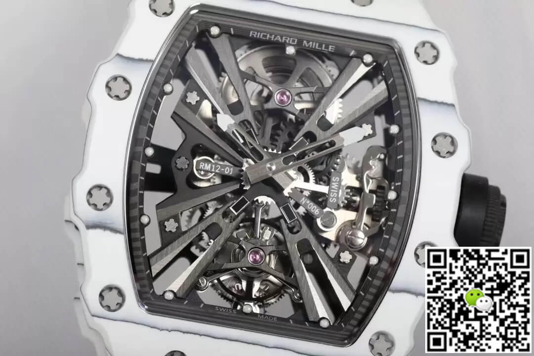 Richard Mille RM12-01 Tourbillon RM Factory Carbon Fiber Case Orange Strap