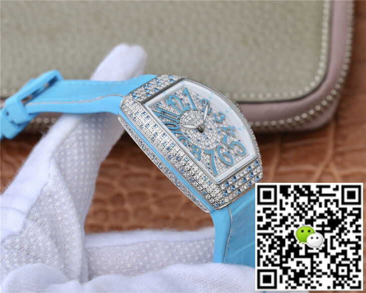 Franck Muller Ladies Collection V 32 SC AT FO D CD (BL) ABF Factory Diamond-set Bezel