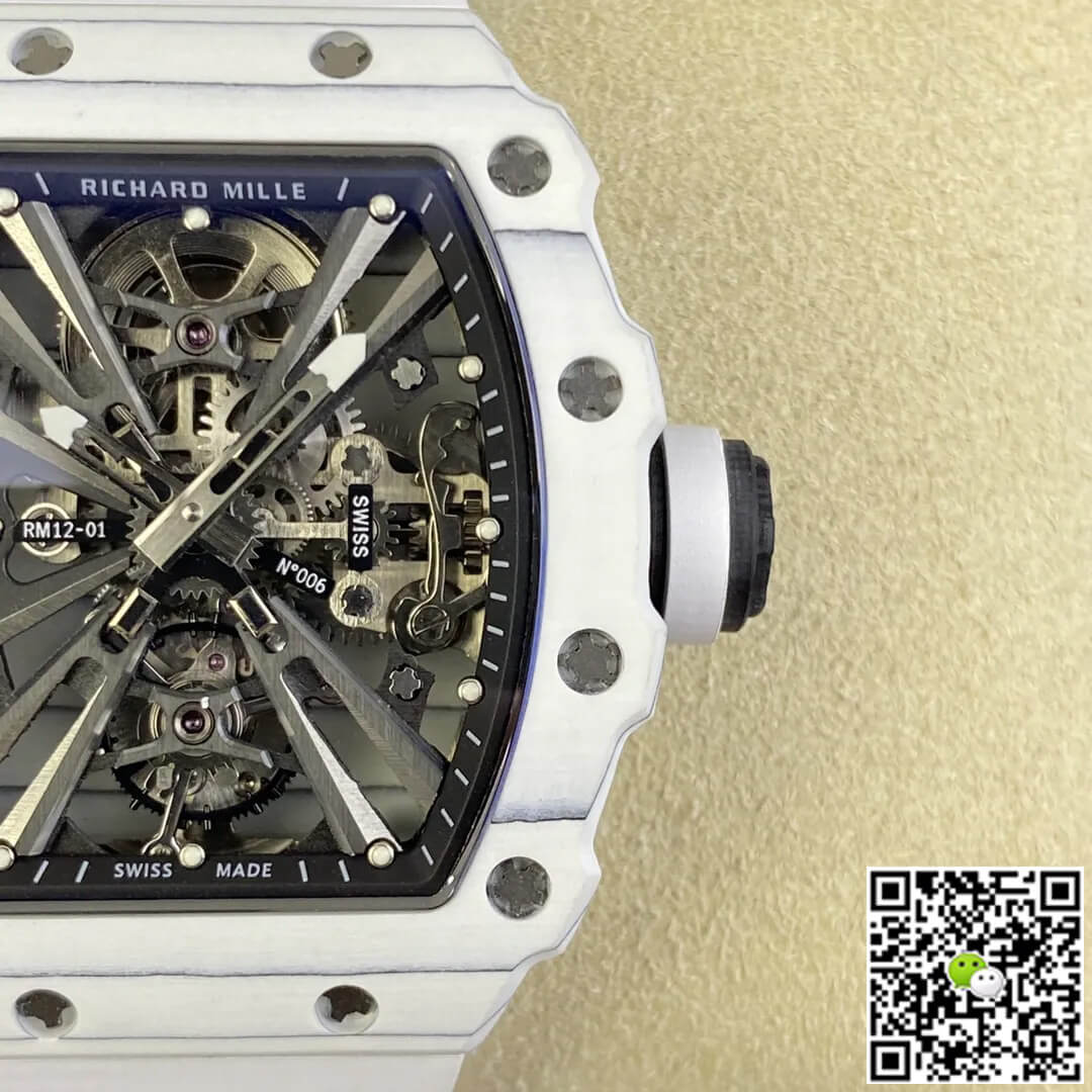 Richard Mille RM12-01 Tourbillon RM Factory White Rubber Strap