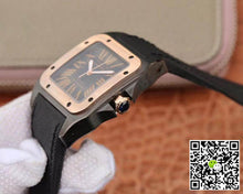 Cartier De Santos 100th Anniversary W2020009 RB Factory 18K Rose Gold Black Dial