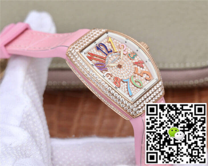 Franck Muller Vanguard Ladies ABF Factory Rose Gold Diamond-set Dial