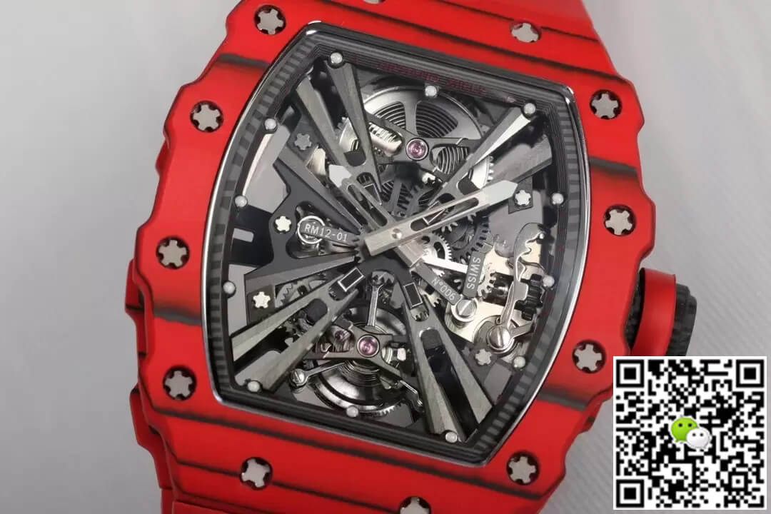 Richard Mille RM12-01 Tourbillon RM Factory Red Case Black Rubber Strap