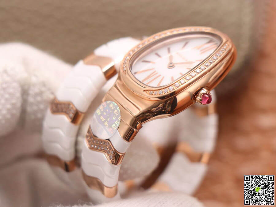 Bvlgari Serpenti 102202 BV Factory Rose Gold White Dial