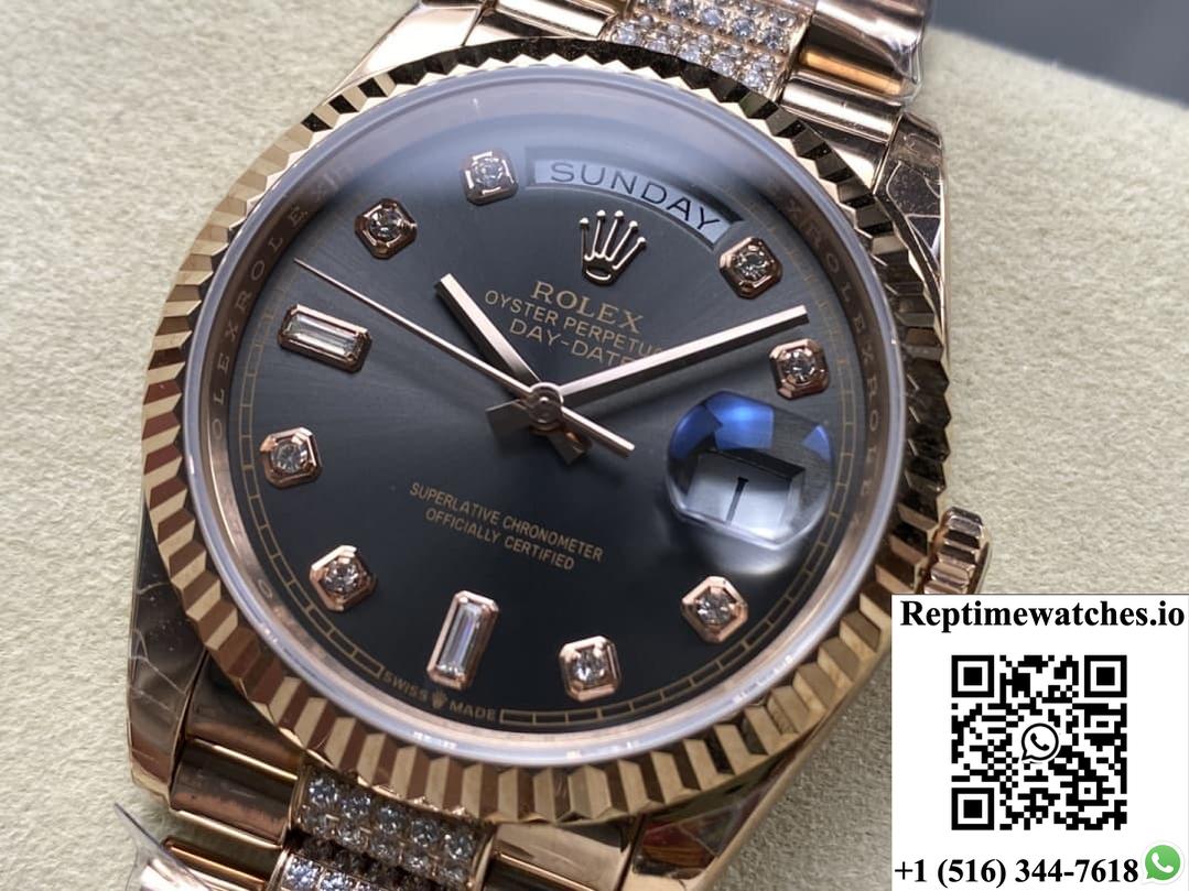 Rolex Day-Date M128235-0051 8+ Factory Diamond Dial