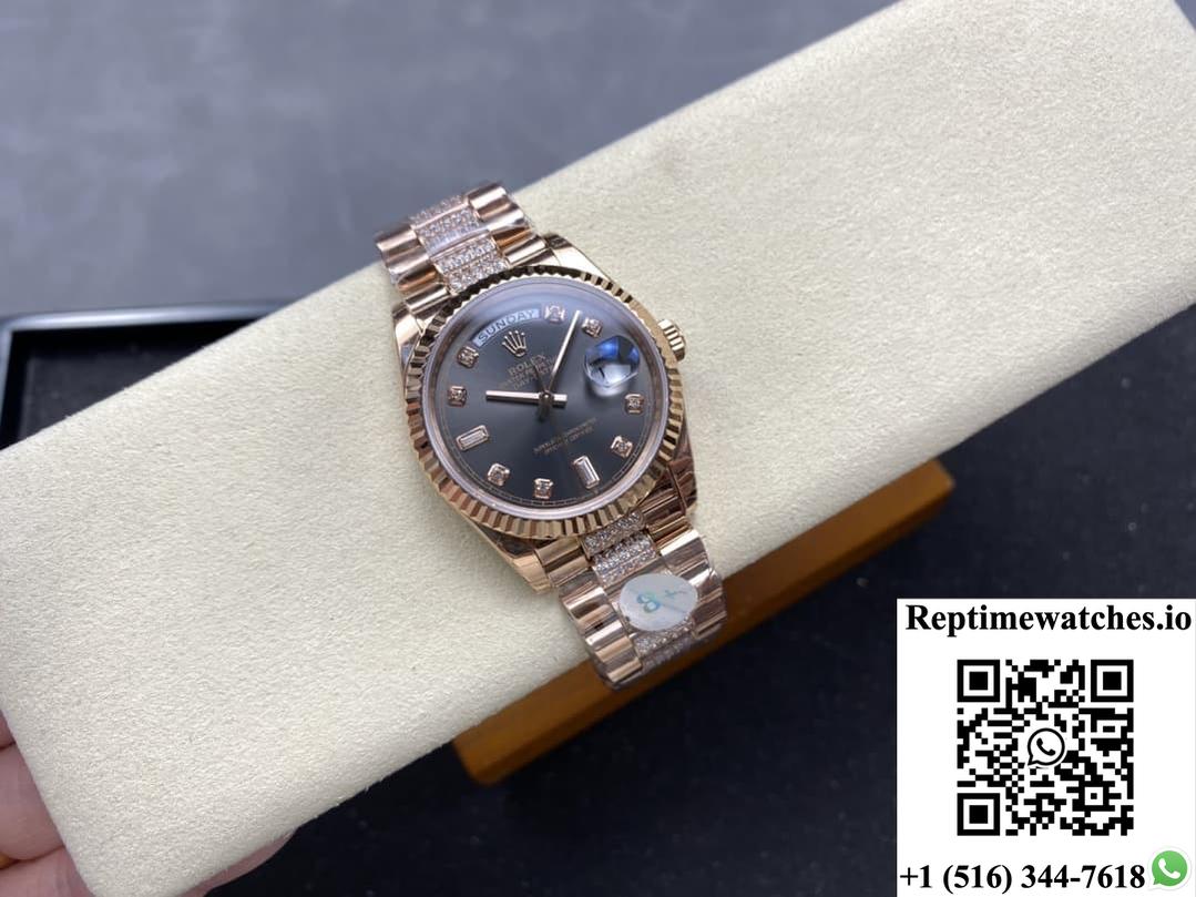 Rolex Day-Date M128235-0051 8+ Factory Diamond Dial