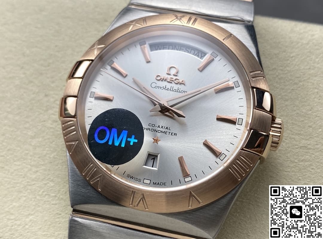 Omega Constellation 123.20.38.22.02.001 OM Factory Stainless Steel Bezel