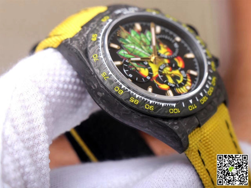Rolex Daytona Cosmos Chronograph Carbon Fiber Edition Color Skull Dial