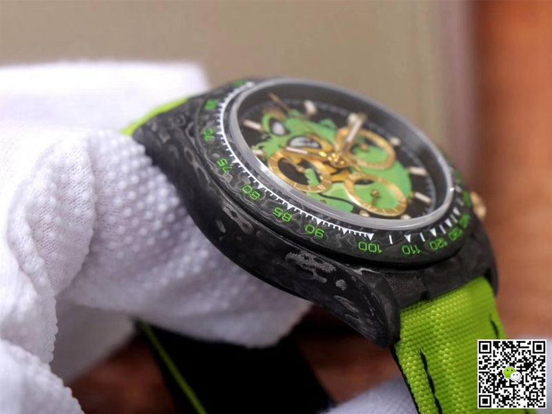 Rolex Daytona Cosmos Chronograph Carbon Fiber Edition Green Exploded Dragon Dial
