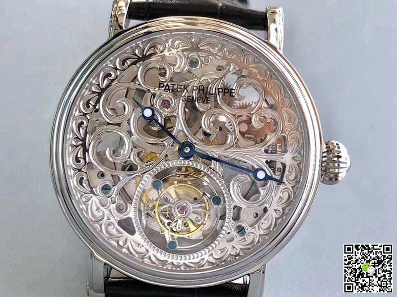Patek Philippe Tourbillon 316L Stainless Steel Skeleton Dial