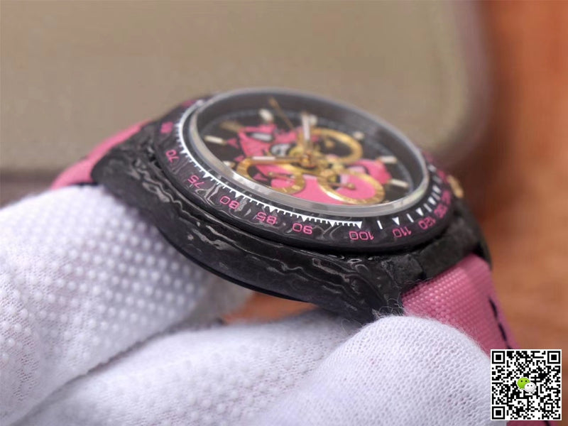 Rolex Daytona Cosmos Chronograph Carbon Fiber Edition Pink Exploded Dragon Dial