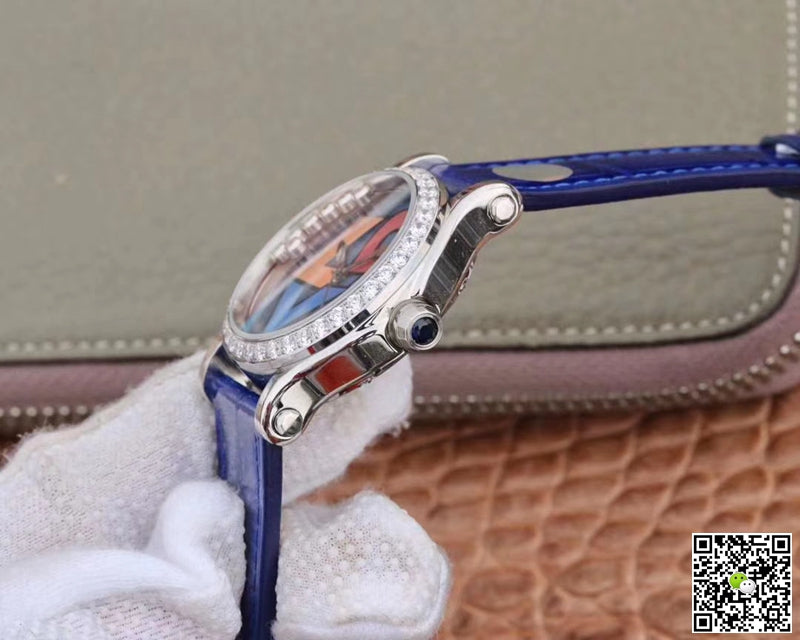 Chopard Happy Diamonds Happy Love 278559-3020 YF Factory Blue Mother Pearl Dial