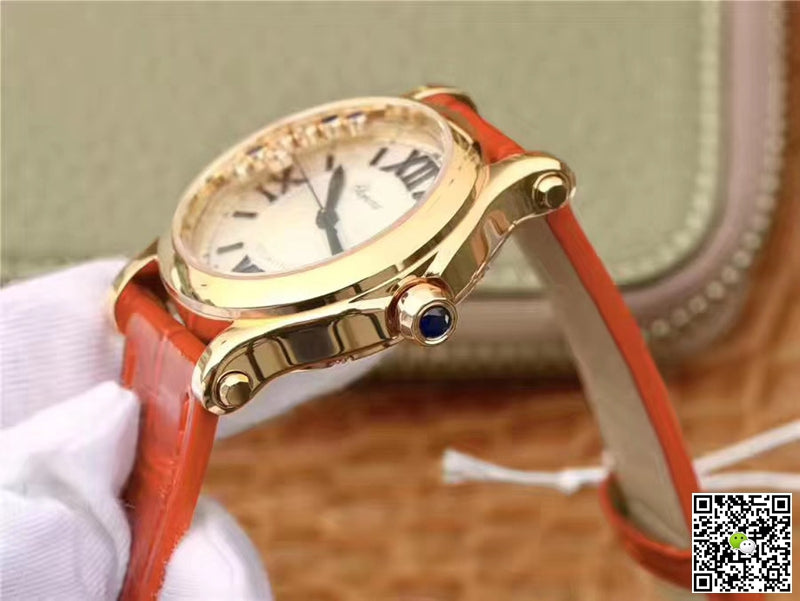 Chopard Happy Sport 274808 Rose Gold Diamonds YF Factory White Dial