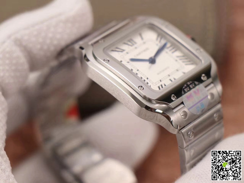 Cartier Santos WSSA0029 BV Factory Silver White Dial