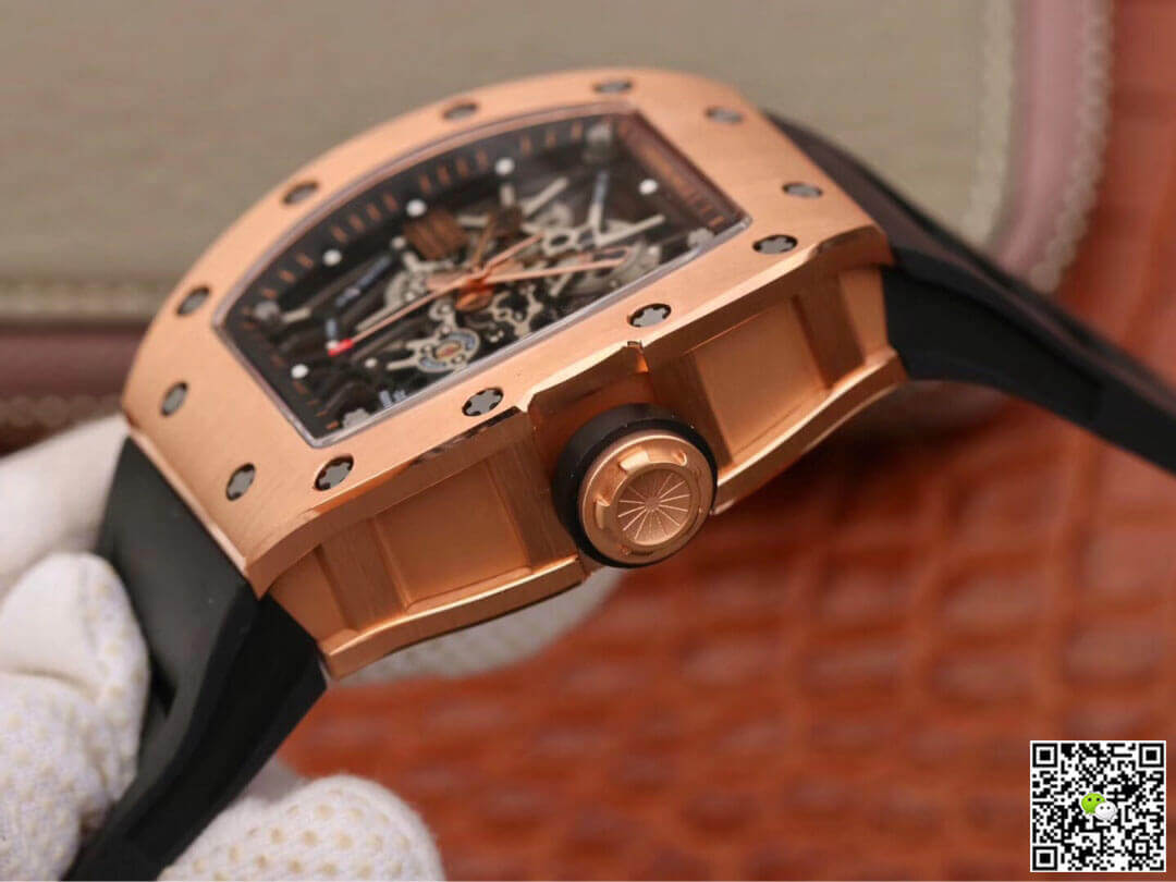 Richard Mille RM035 Americas KV Factory Rose Gold Black Strap