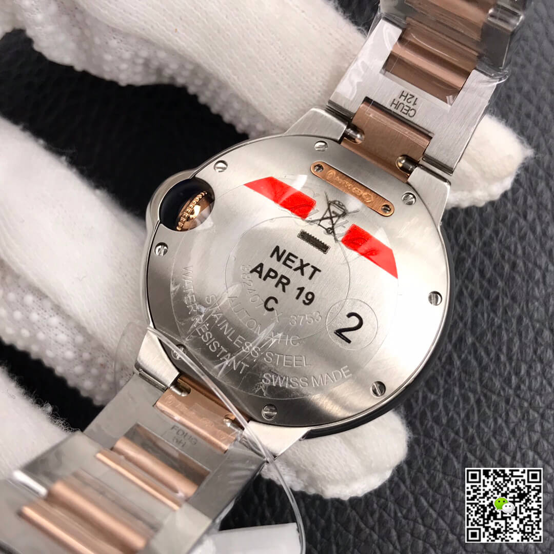 Ballon Bleu De Cartier Ladies 28MM V6 Factory V8 Rose Gold Bezel