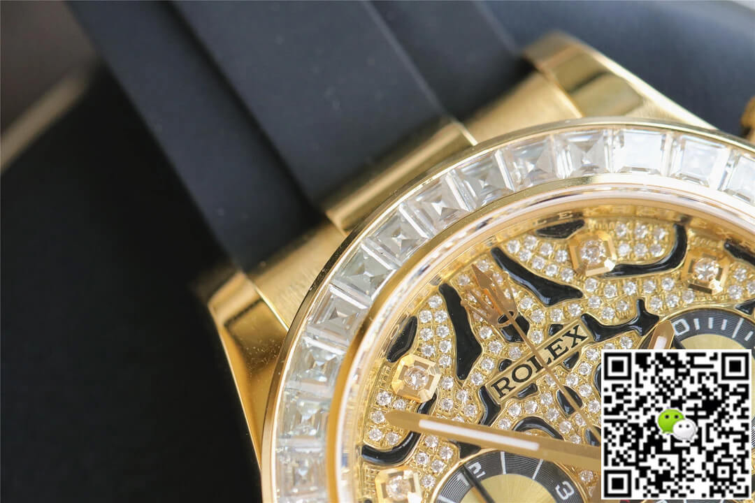 Rolex Cosmograph Daytona 116588 TBR Noob Factory Yellow Gold Diamond Bezel