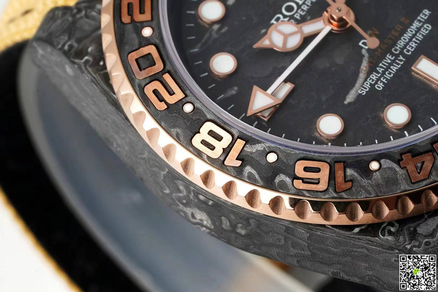 Rolex GMT-MASTER II Diw Carbon Fiber Yellow Fabric Strap