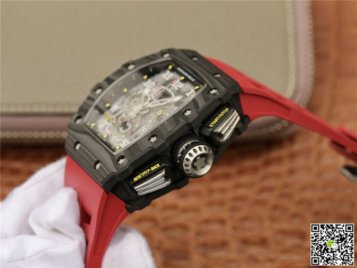 Richard Mille RM11-03 KV Factory Carbon Fiber Red Strap